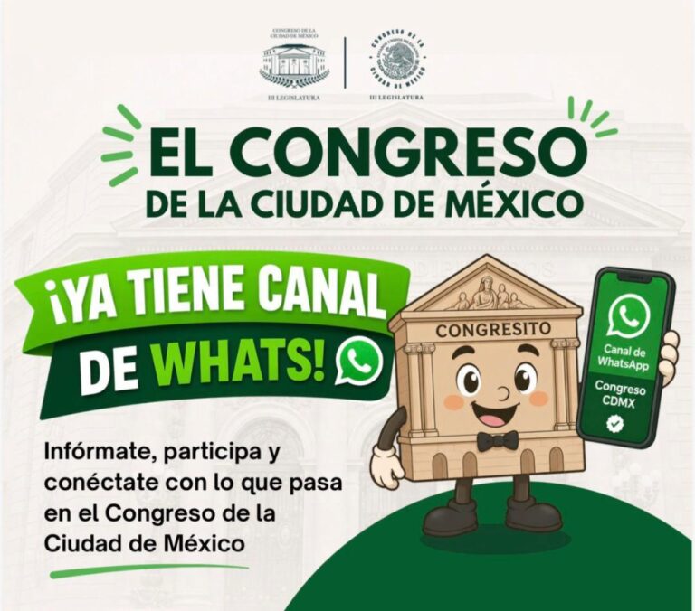 ¿Qué pasa en el Congreso CDMX? Ahora podrás enterarte por WhatsApp